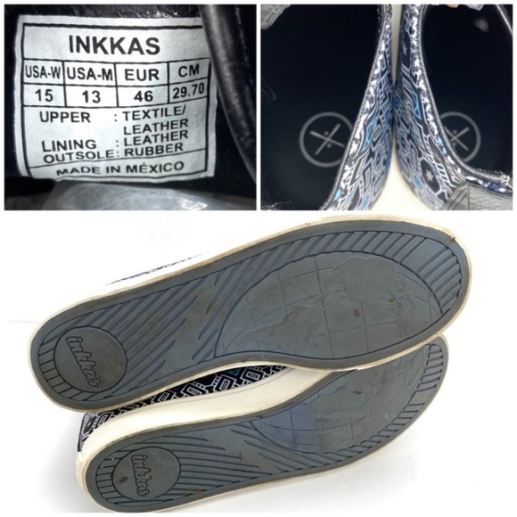 Inkkas Mosaic Print High Top Boot Sneakers Black - Picture 9 of 9